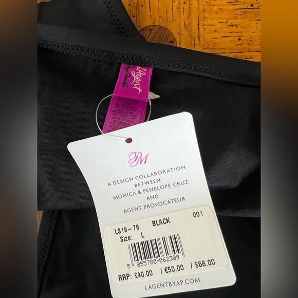 L’agent by Agent Provocateur Black Bikini Bottom. New with tags, Size L - Picture 3 of 3